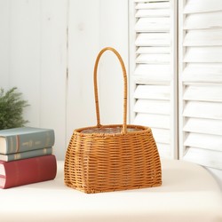 Direct Sales of Creative Wicker, Rattan, and Plastic Wall-Mounted Flower Baskets for Home Gardening, Plastic Wall-Mounted Flower Pots Wholesale