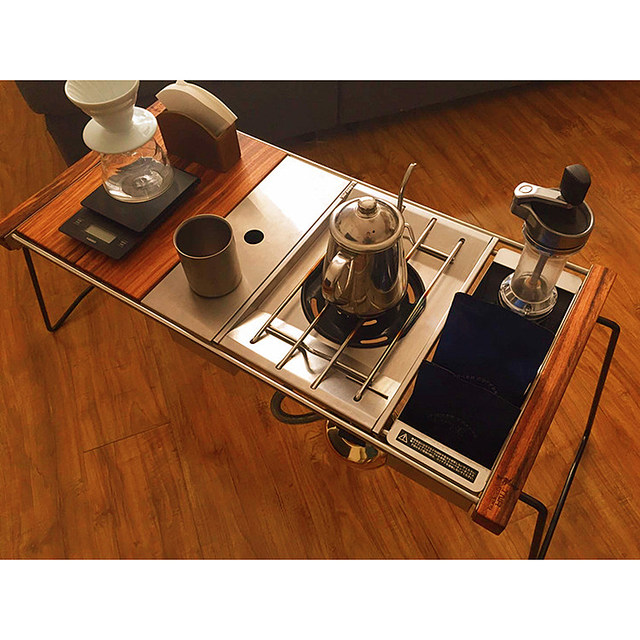 TNR retro iron folding solid wood desk outdoor camping car IGT