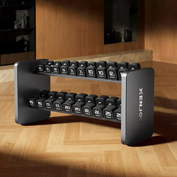 Jueying Dumbbell Rack Set Dm6 Professional 10-Piece Pu Coated Full Set Men's Home Fixed Dumbbell Fitness Equipment