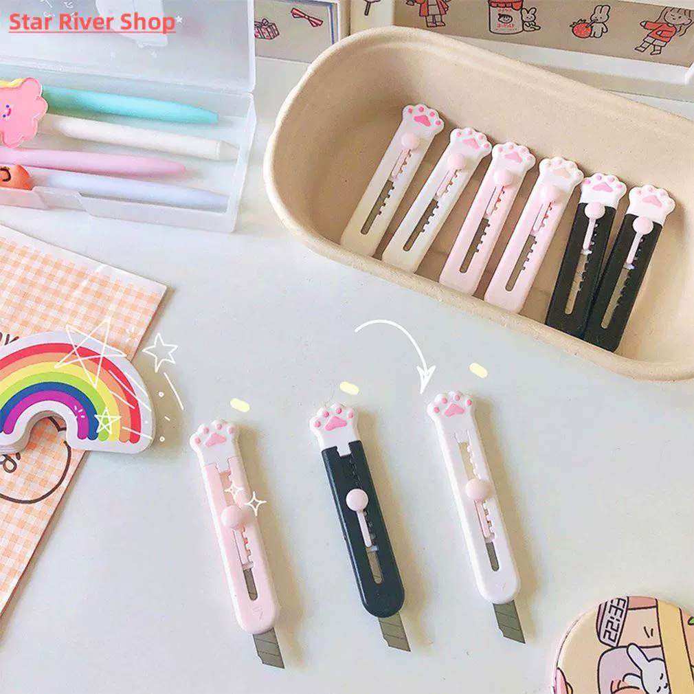 Kawaii Mini Pocket Cat Paw Art Utility Knife Express Box Knife