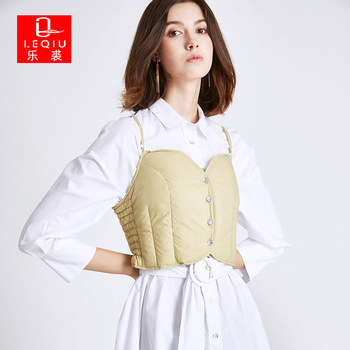 
Leqiu Down Jacket 2025 Autumn and Winter New Style Goose Down Suspender Top Women's Short Lightweight Vest