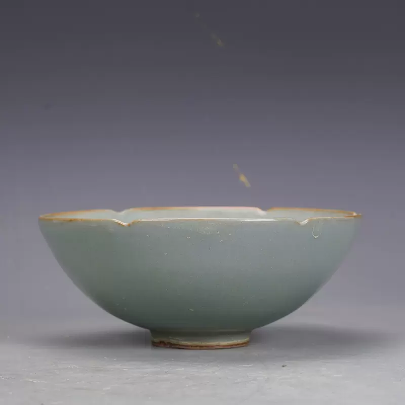 独特な店珍品☆唐物古玩古董☆宋時代官窯青磁大盤幅25.8cm 氷裂紋宋