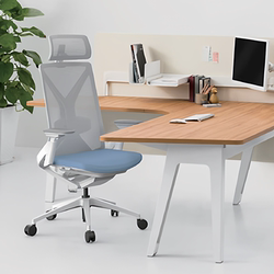 Office Chair, Comfortable for Long Sitting, Conference Chair, Mesh Chair, High Back, Breathable, Reclining Computer Chair, Home Use, Bow-Shaped Staff Chair