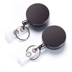 Zinc Alloy Metal Badge Holder Card Case Id Card Holder Badge Reel Work Id Card Protector Nurse Badge Clip Access Control Badge Holder Retractable Badge Reel Work Badge Pull Cord