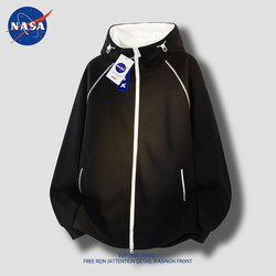 Nasa American Fashion Brand Men's Jacket Spring 2026 New Loose Casual Sports Hooded Cardigan Sweatshirt Clothing