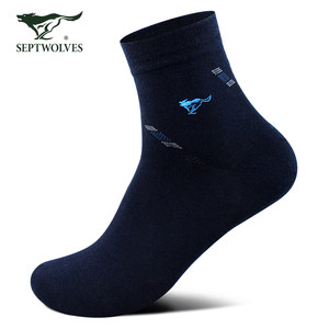 
Seven Wolves men's socks pure cotton medium tube men's socks casual business moisture-absorbing and sweating deodorant men's socks cotton socks