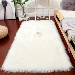 Nordic Long-Haired Carpet Bedside Rug Blanket Floor Mat Thickened Living Room Coffee Table Rug Bedroom Cloakroom Carpet Imitation Wool