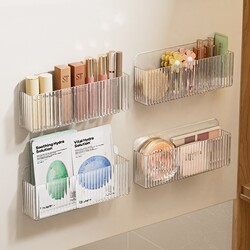 Mirror Cabinet Storage Box Wall-Mounted Lipstick Cosmetics Mask Holder Bathroom Washroom Mirror Door Rear Bathroom Cabinet Door Storage Rack