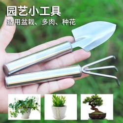 Gardening Small Shovel Stainless Steel Thickened Flower Shovel Tool Set for Flower Cultivation and Succulent Plants, Household Soil Loosening Small Rake
