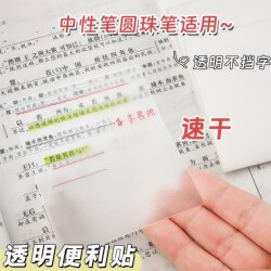 Transparent Sticky Notes for Elementary and Middle School Students, Adhesive and Tearable, Large Size Error Correction Note Stickers