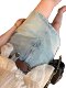 High-waisted denim short skirt for women in spring 2024 new fashionable slim fit and versatile A-line