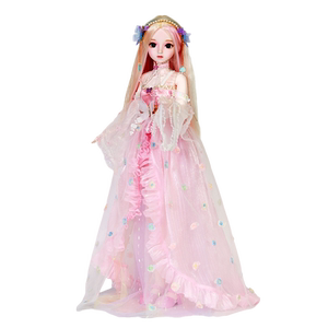 Delsheng Doll Ice and Snow Queen 58cm Binger Flower Fairy BJD Doll Gift Box Gift 3 points baby dressing
