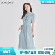 French bow streamer bead dress for women 2024 summer new BuouBuou