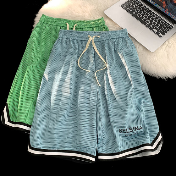 
Clearance and pick up the bargain for foreign trade withdrawal American shorts for men in summer wear loose sports pants ice silk casual five-point pants