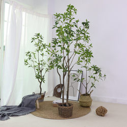 High-End Artificial Yew Tree for Window Display, Indoor Decoration, Large Artificial Green Plant, Simple Landscape