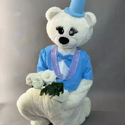 定制泰迪熊卡通人偶服装网红西装熊玩偶服人穿活动道具cos服成人