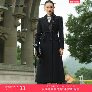 
[10% off for 2 pieces] One Movie One Fashion Winter New Chinese Style Woolen Coat New Long Jacket for Women