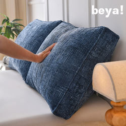 Beya! Nordic Textured Linen Headboard Soft Cushion Sofa Set with Backrest, Bay Window Bedroom Double Lumbar Support Pillow