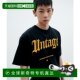Korean direct mail UNTAGE Logo Oversized T-shirt [Black (UNISEX)]_UTT-ST78 Loose
