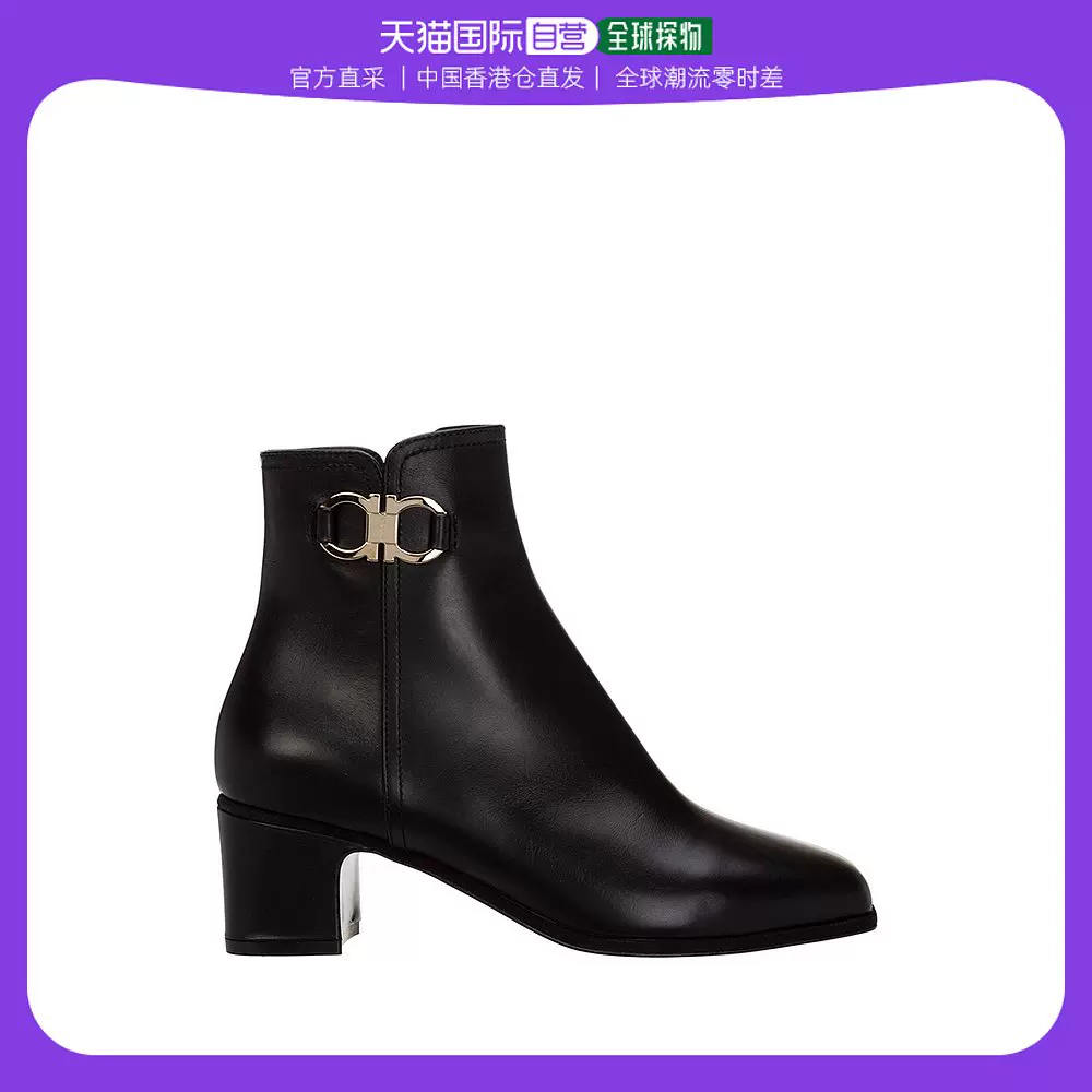 香港直邮SALVATORE FERRAGAMO 黑色女士踝靴01-P790-732958-Taobao