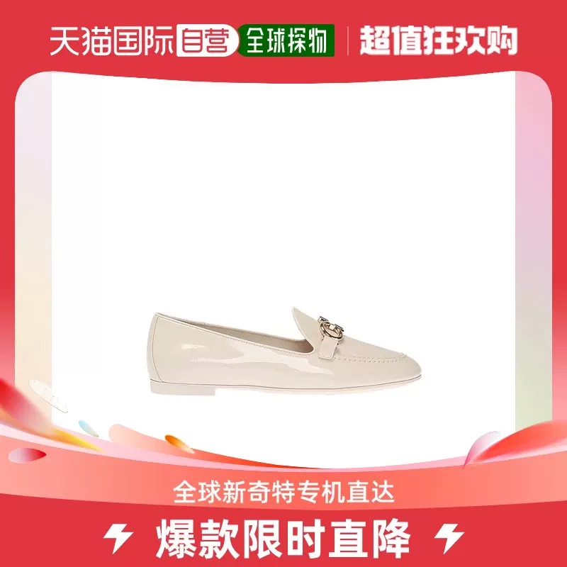 SALVATORE FERRAGAMO Trifoglio 女士727757 Bone 鞋骨头【美-Taobao