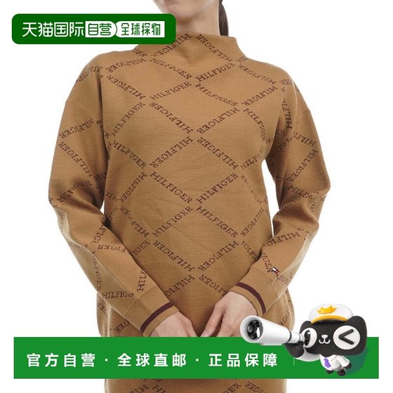 Japan direct mail TOMMY HILFIGER GOLF women's long-sleeved jacquard turtleneck sweater [THLA485-