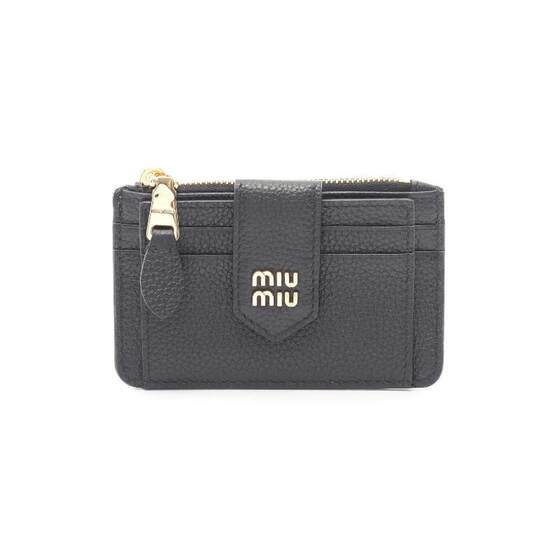 
Japanese direct mail second-hand Miu Miu Miu Miu female S class 99 new card case card bag cowhide card bag black