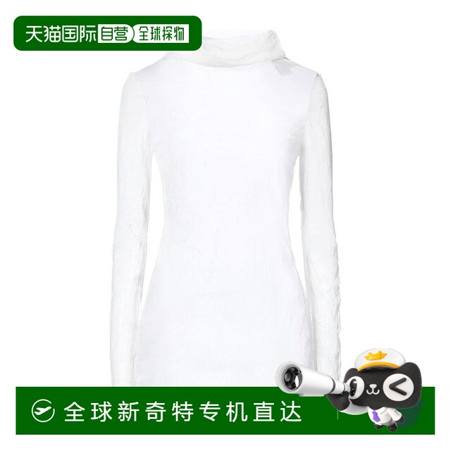 THE ROW Women's turtleneck tulle sweater Solid color design Long sleeves Pocketless
