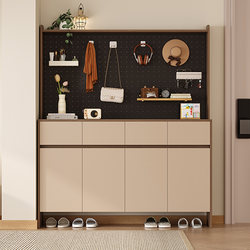 Aluminum Alloy Shoe Cabinet for Home Entrance, Integrated Wall-Mounted Entryway Cabinet with Large Capacity and Multiple Layers for Extra Storage