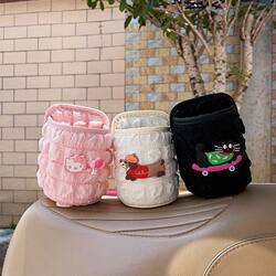 Electric Vehicle Water Cup Holder, Battery Car Storage Bag, Motorcycle Bicycle Storage Rack, Cartoon Cute Riding Accessories for Women