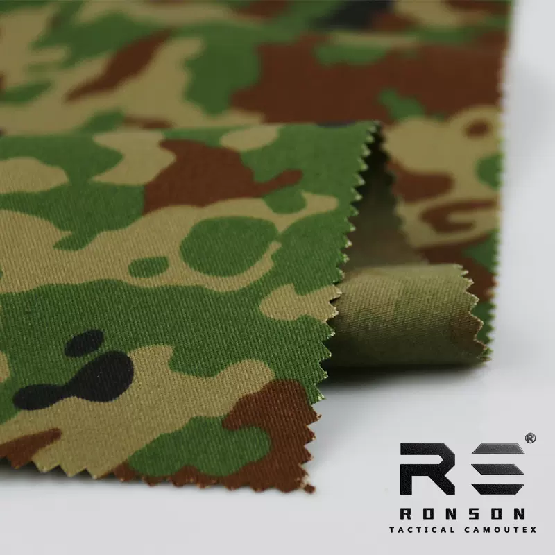 高い素材 迷彩柄 焚火ウェア 綿ヤッケ 綿100 素材 制服 作業服