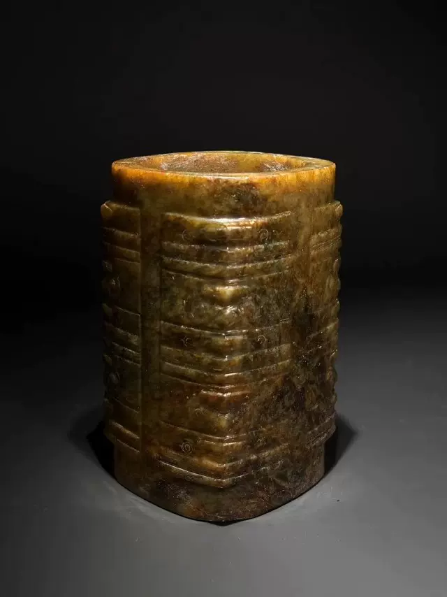 A75〓江南古玩〓回流精品良渚文化高古玉○玉琮○良渚玉琮旧藏