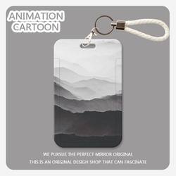 Cool Style Mountain Scenery Student Cafeteria Meal Card Badge Holder Campus Card Bus Card Metro Access Control Work Id Card