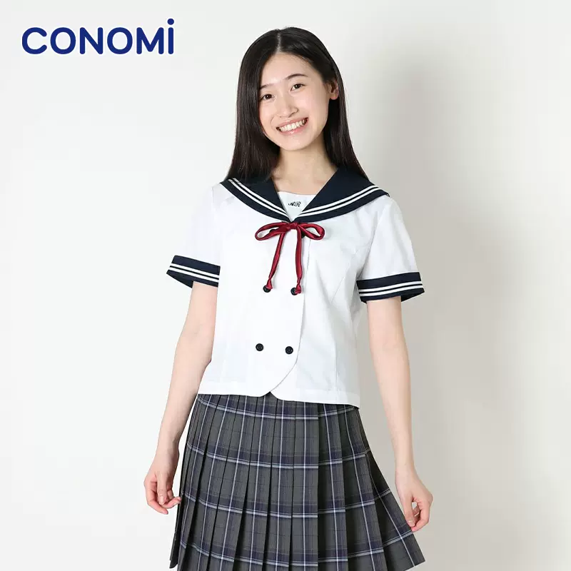 conomi日系新款可爱学生正统JK制服学院风双排扣短袖海军领水手服-Taobao