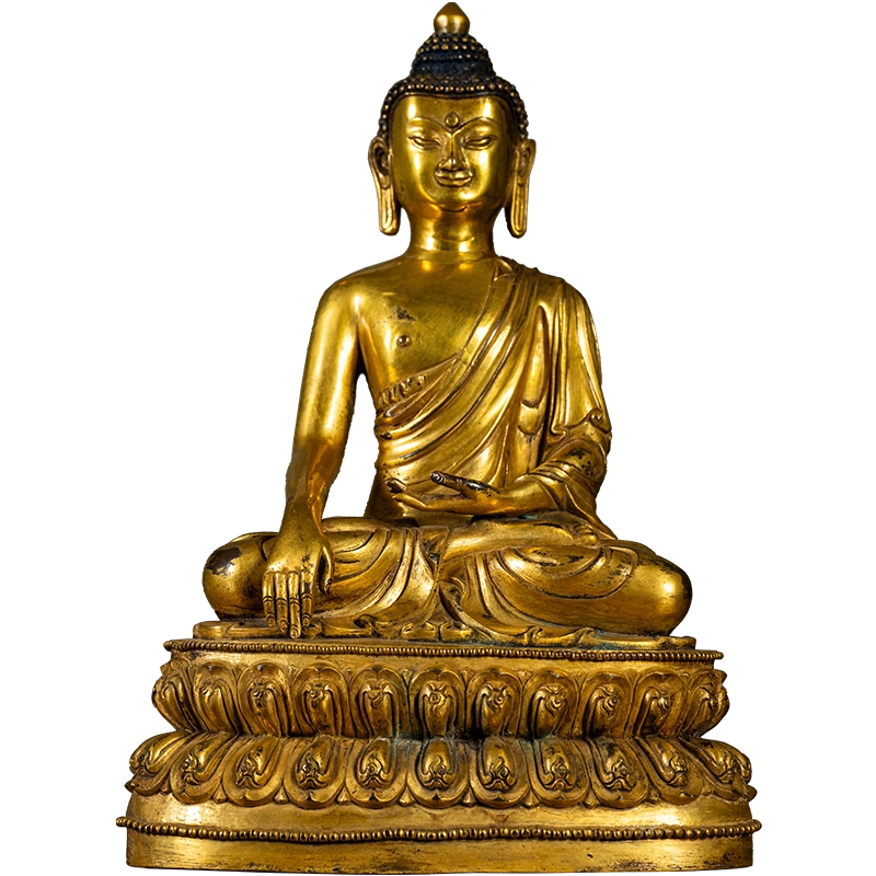 【清 老寿山石 『如意尊者』高12.4cm 幅11cm 厚7.7cm重さ772.2g  藏区回流水晶雕刻，镶嵌天珠，宝石宝罐编号为YSP10-103风水摆件收藏品