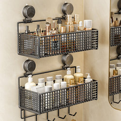 Suction Cup Storage Rack for Bathroom, No-Drill Magic Organizer for Toilet, Washbasin, and Restroom, Wall-Mounted Storage Shelf