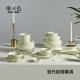 Mocha color family series tableware and dishes set for home, light luxury and high-end, edible for 2-8 people as a housewarming gift