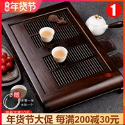 Congjian gỗ mun khay trà ngăn kéo-loại nhà cánh gà gỗ chắc chắn lớn bàn trà Kung Fu trà lưu trữ nước khay trà