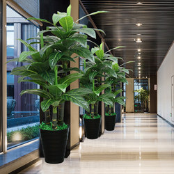 Artificial Plant Potted Decoration for Living Room, Fake Flowers and Green Plants, Large Water Drop Guanyin Artificial Tree, Decorative Artificial Tree, Money Tree