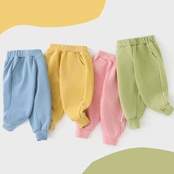 2025 Boys' Pants Baby Sweatpants Autumn and Winter Children's Sports Pants Baby Girls Spring Clothing Footwear Infants and Toddlers