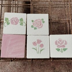 French Hand-Painted Rose Handmade Tiles Kitchen Bathroom Background Wall Entrance Hotel Bed and Breakfast Art Non-Slip Tiles