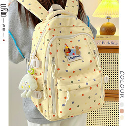 School Bag for Girls ins Niche 2025 New Model for Junior High School Girls, Elementary School Students, High Appearance Value, Large Capacity Backpack for Women