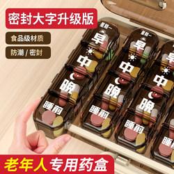 Medicine Dispensing Box for the Elderly, Portable Medicine Dispensing Box for Seven Days a Week, Medication Reminder for Three Meals a Day, Small Medicine Box for Forgetful People