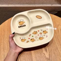 Cute Ceramic Rice Bowl and Plate Set for Home or Dormitory Use, Yogurt Bowl, High Aesthetic Value, Single-Serving Tableware Set