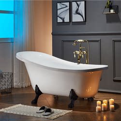 Imperial Concubine-Style Acrylic Bathtub in Bronze Color with Foot Bath, 1.2- 1.8m Meters, Hotel, Guesthouse, Home Use Bathtub