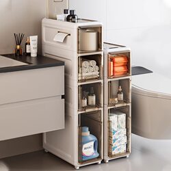 Xingyou Bathroom Gap Storage Cabinet Drawer-Type Waterproof Toilet Narrow Gap Toilet Storage Cabinet Bathroom Storage Shelf