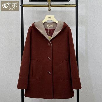 
Brand mother's autumn and winter woolen coat, large size top, fashionable middle-aged and elderly women's winter clothing, thick woolen coat