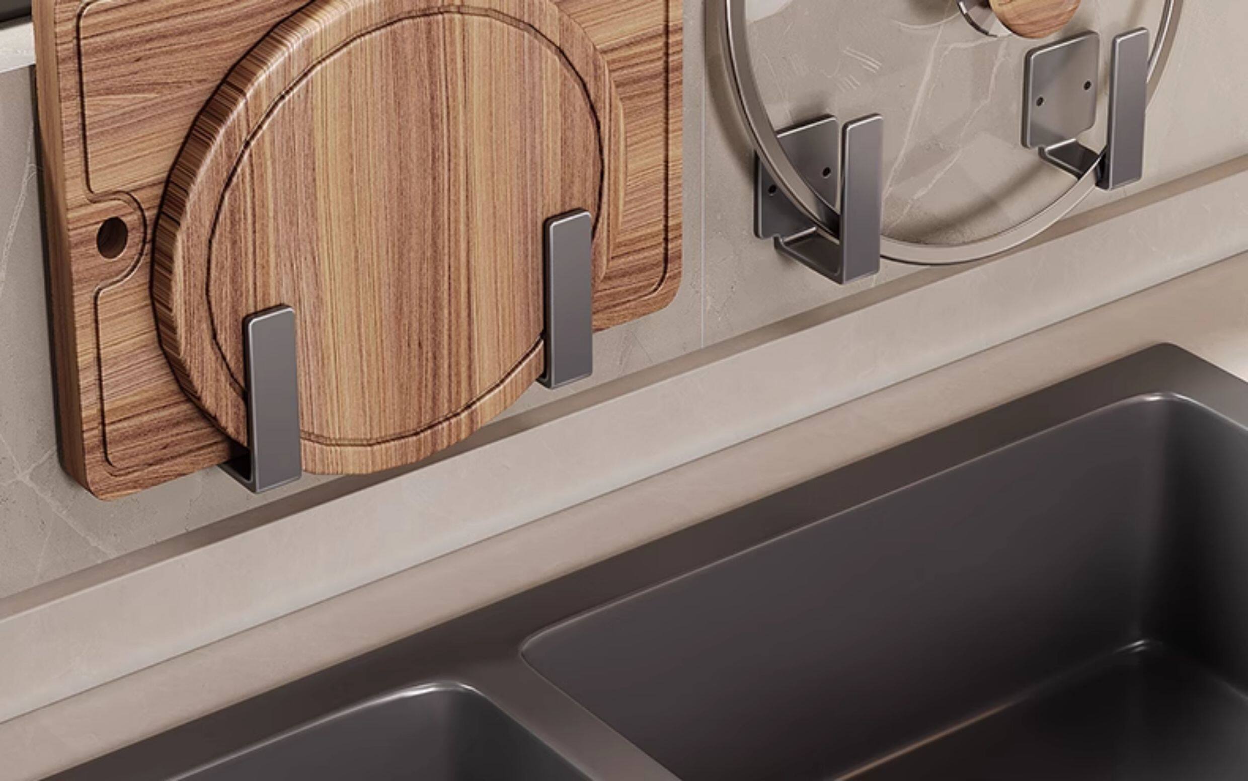 Range Plaques Cuisson Support Rangement Cuisine Simplywire - Organisateur Plaques Et Planches Organisateur De Placard Cuisine