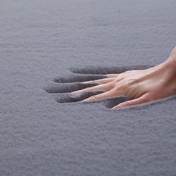 Nordic Living Room Carpet, Sofa Coffee Table Mat, Bedroom Full Coverage, Room Bedside Carpet, Faux Rabbit Fur Plush Bay Window Mat