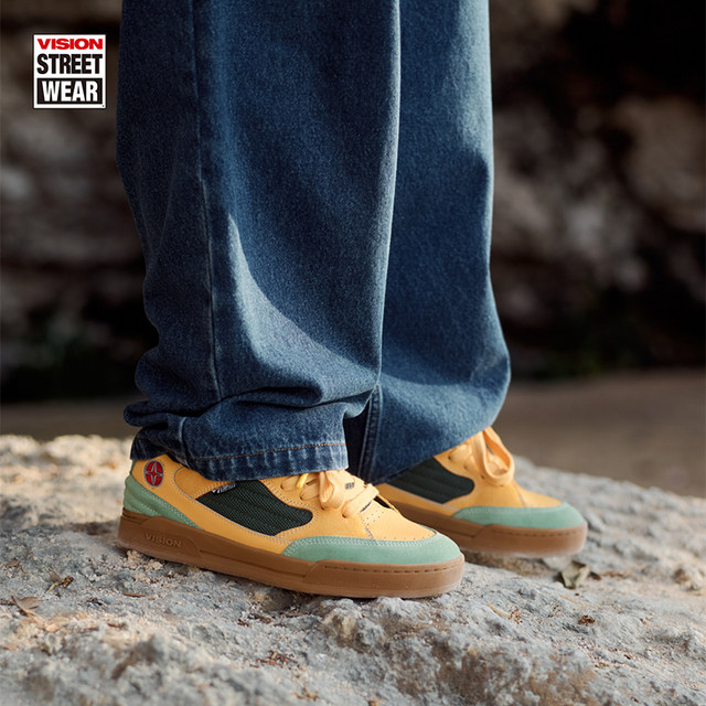 Retro Colorful Bread Shoes - Thick-Soled Skateboard Style